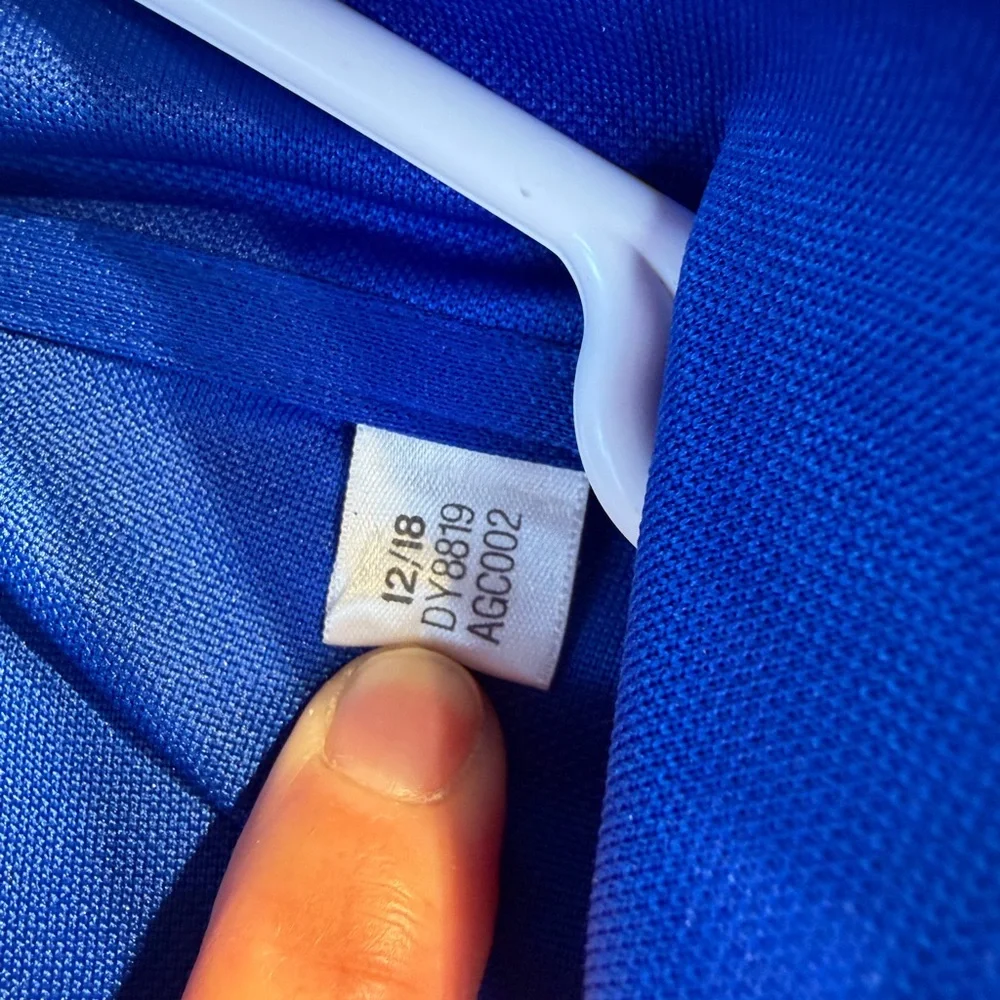 adidas Men's Blue Full-Zip Performance Track Jacket